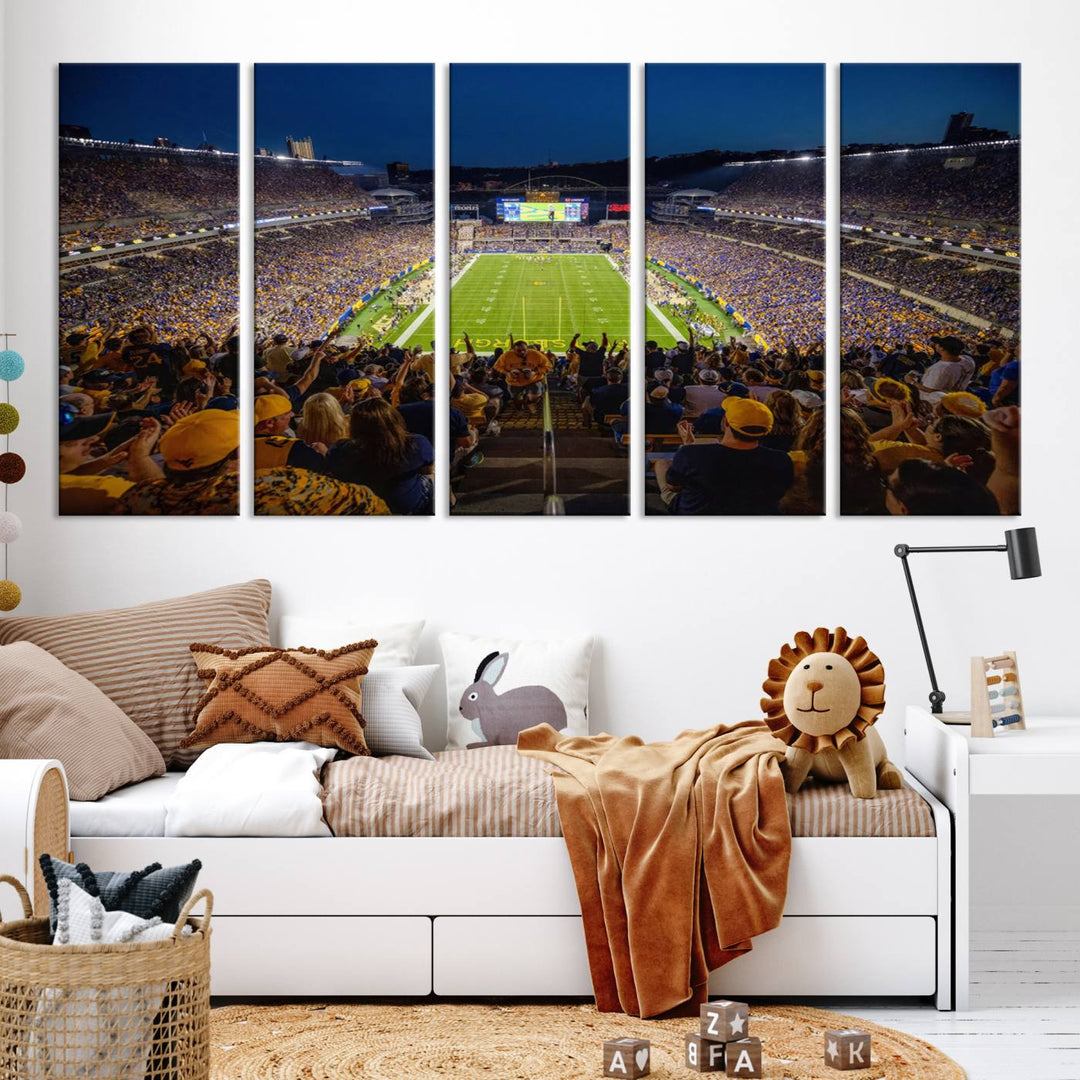 Pittsburgh Panthers Football Team Print - Pittsburgh Acrisure Stadium Wall Art Canvas Print