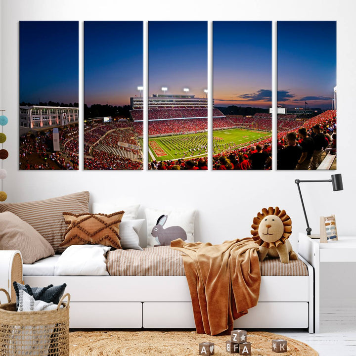 Wolfpack Football Team Print - Raleigh Carter-Finley Stadium Wall Art Canvas Print