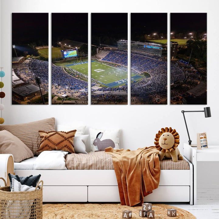 Duke University Blue Devils Football Team Print - Durham Wallace Wade Stadium Wall Art Canvas Print