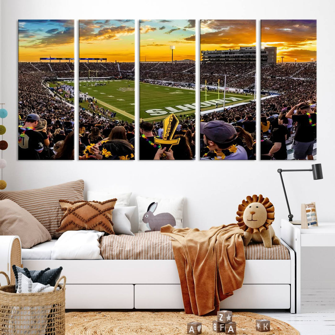 UCF Knights Football Team Print - Orlando FBC Mortgage Stadium Wall Art Canvas Print