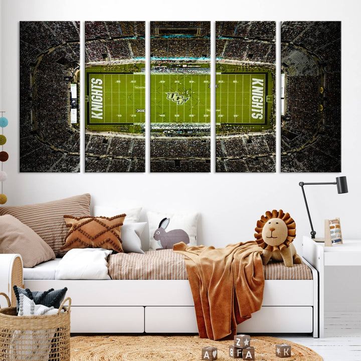 UCF Knights Football Team Print - Orlando FBC Mortgage Stadium Wall Art Canvas Print