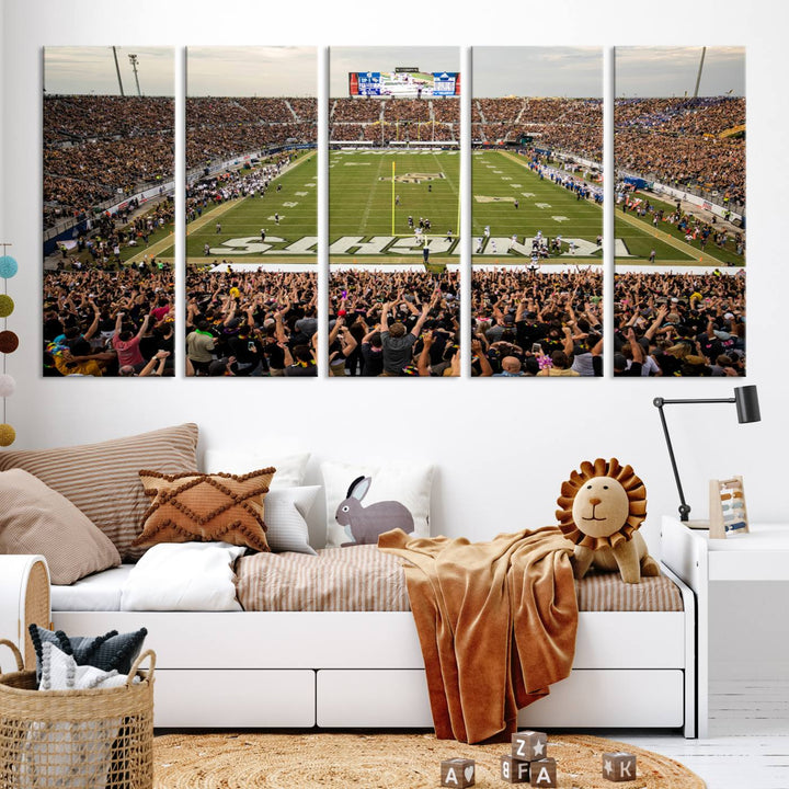 UCF Knights Football Team Print - Orlando FBC Mortgage Stadium Wall Art Canvas Print