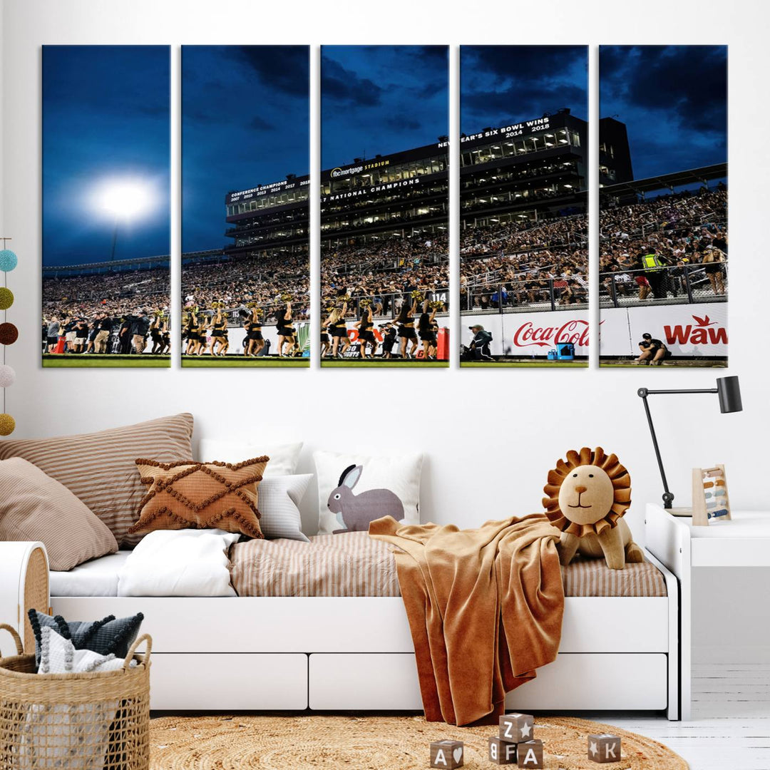 UCF Knights Football Team Print - Orlando FBC Mortgage Stadium Wall Art Canvas Print