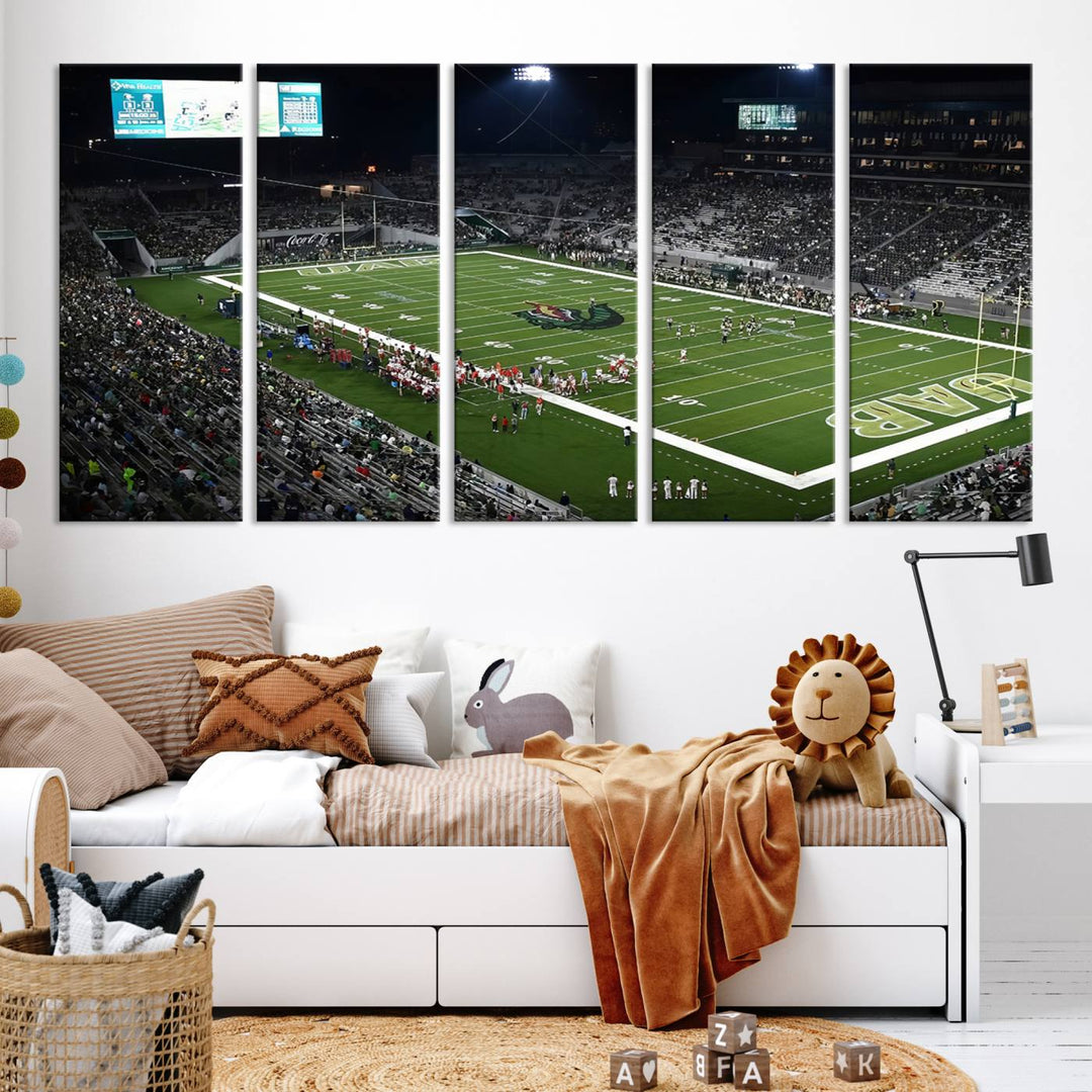 UAB Blazers Football Team Print - Birmingham Protective Stadium Wall Art Canvas Print