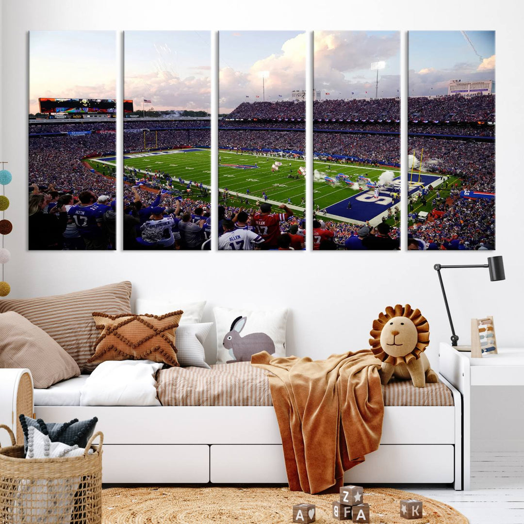 Buffalo Bills Football Team Print - Buffalo Highmark Stadium Wall Art Canvas Print