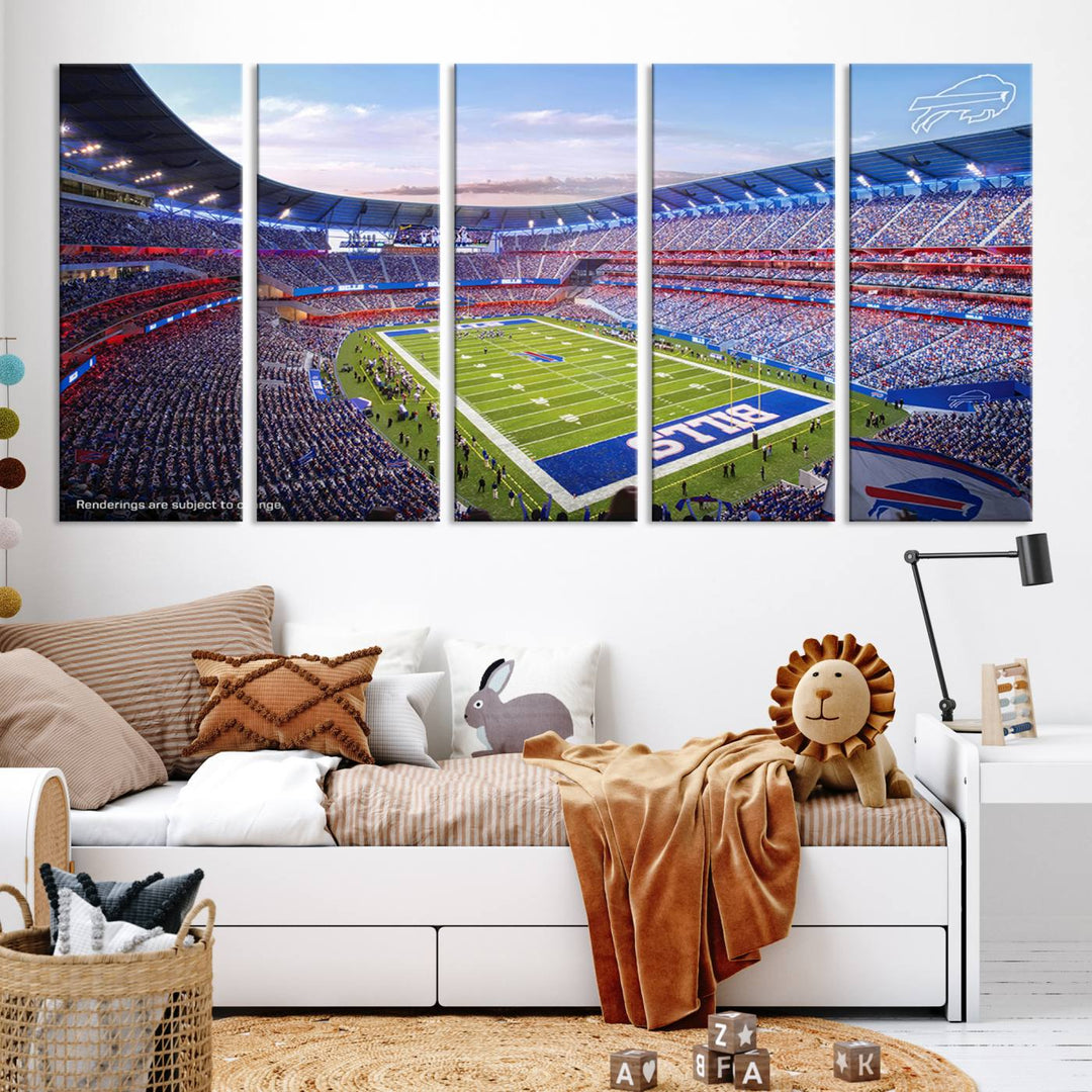 Buffalo Bills Football Team Print - Buffalo Highmark Stadium Wall Art Canvas Print