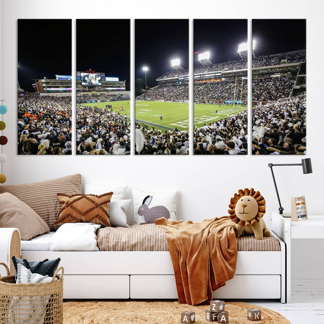 Georgia Tech Yellow Jackets Football Team Print - Atlanta Bobby Dodd Stadium Wall Art Canvas Print