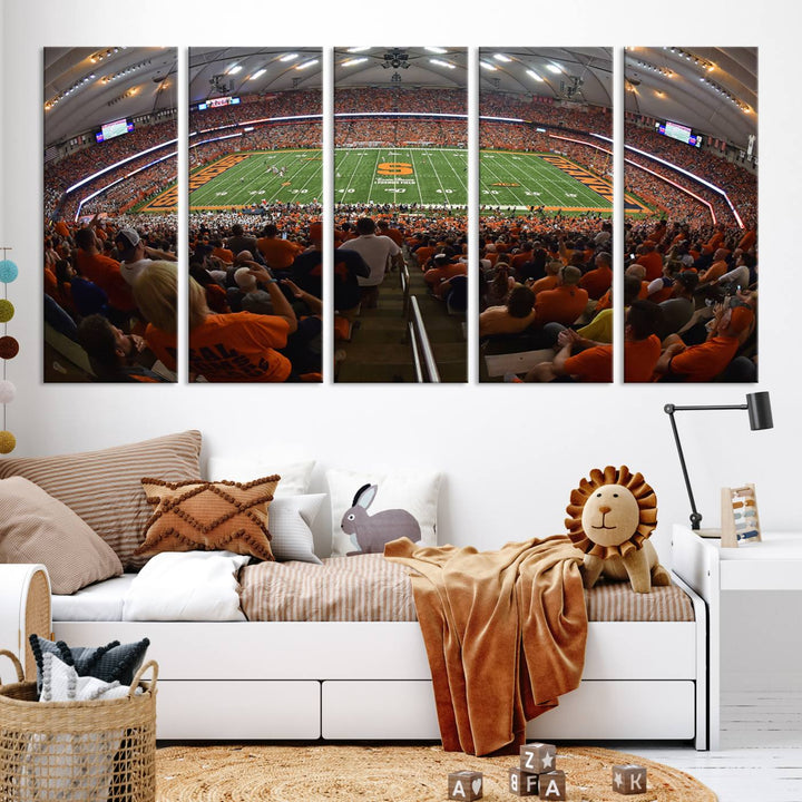 Syracuse University Orange Football Team Print - Syracuse JMA Wireless Dome Wall Art Canvas Print