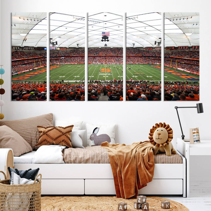 Syracuse University Orange Football Team Print - Syracuse JMA Wireless Dome Wall Art Canvas Print.