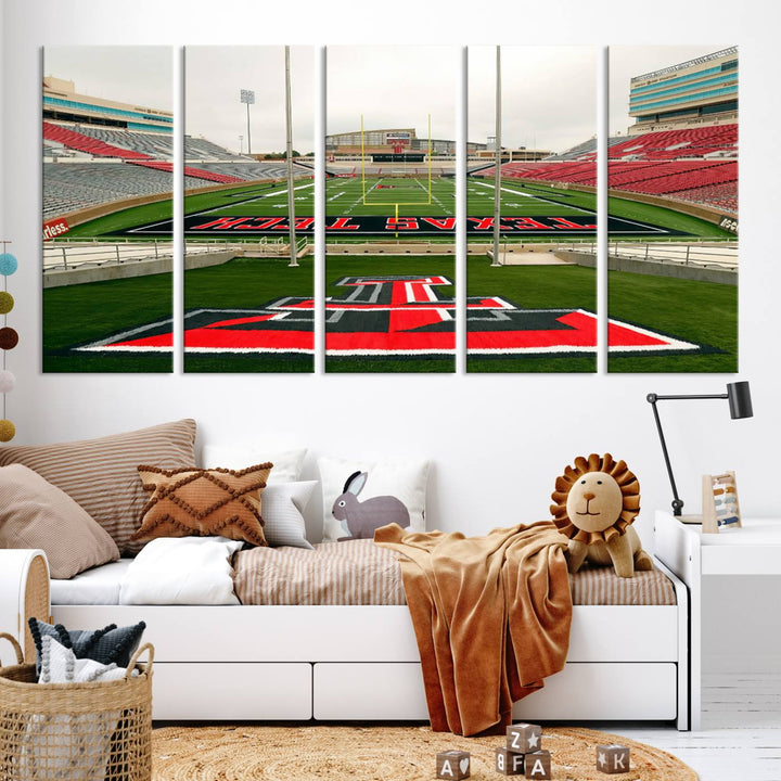 Texas Tech Red Raiders Football Team Print - Lubbock Jones AT&T Stadium Wall Art Canvas Print