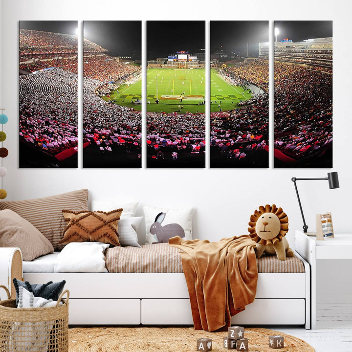 University of Maryland Terrapins Football Team Print - College Park SECU Stadium Wall Art Canvas Print