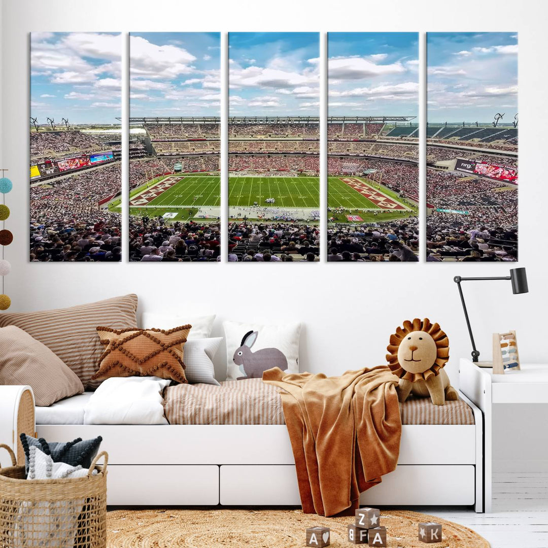 The Temple University Owls Athletics Team Print - Philadelphia Lincoln Financial Field Stadium Wall Art Canvas Print