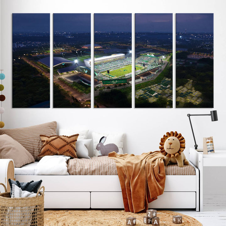 The University of South Florida Bulls Football Team Print - Tampa USF Football Stadium Wall Art Canvas Print