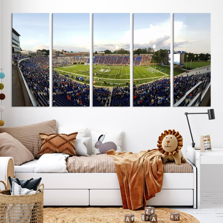 The Duke University Blue Devils Football Team Print - Durham Wallace Wade Stadium Wall Art Canvas Print