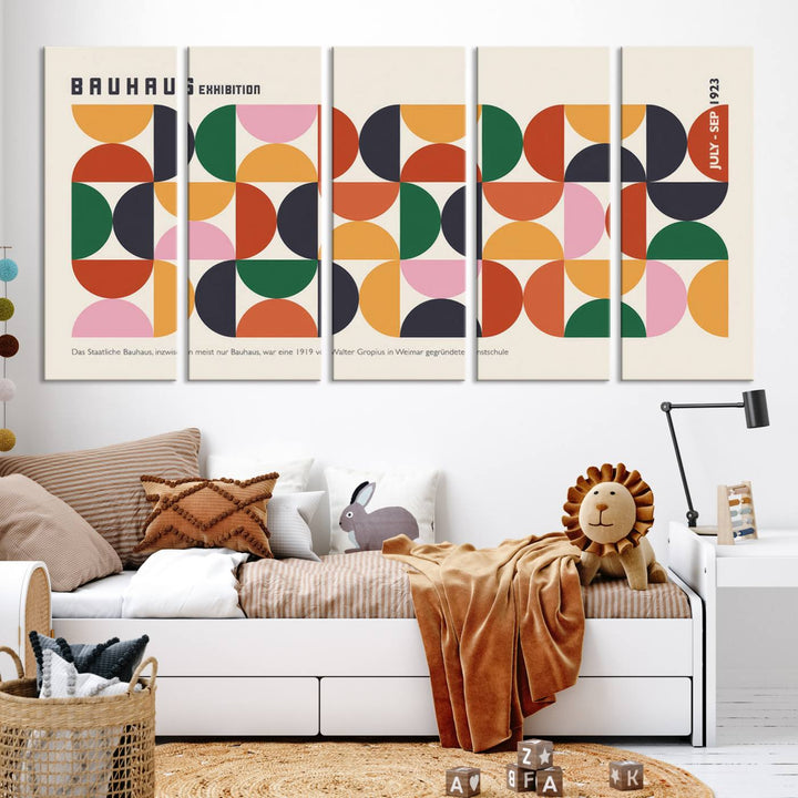 Bauhaus Exhibition 1923 Poster | Geometric Abstract Wall Art | Ready to Hang | Retro Art Print for Modern and Mid-Century Home Decor