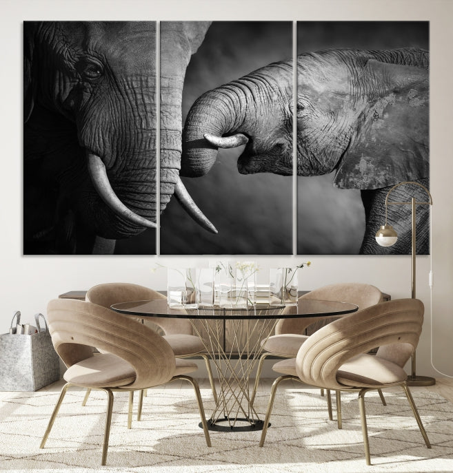 Elephant Family Wall Art Canvas Print