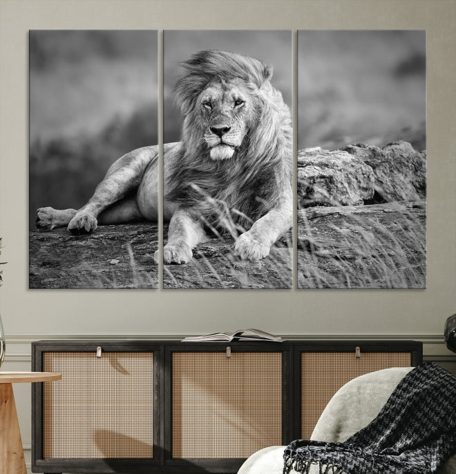 King of Forest Lion Wall Art Canvas Print