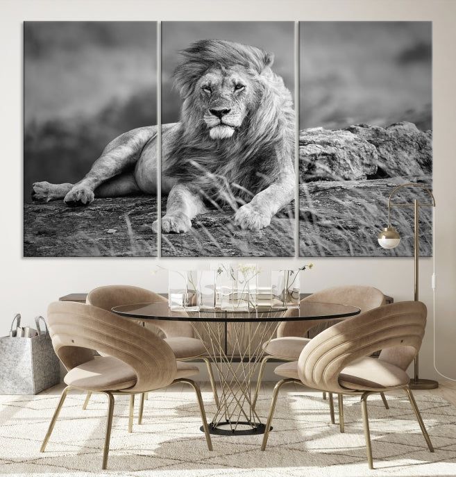 Roi de la forêt Lion Wall Art Impression sur toile