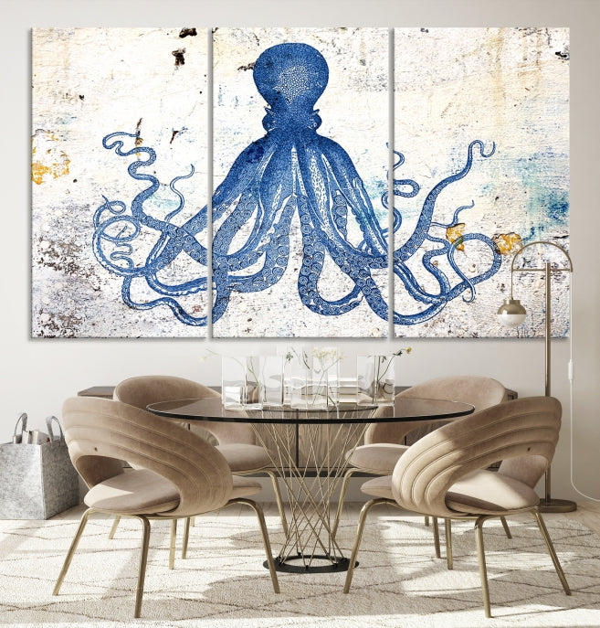 Art mural abstrait de poulpe Impression sur toile