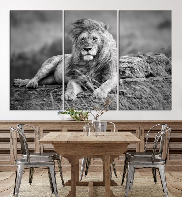 King of Forest Lion Wall Art Canvas Print