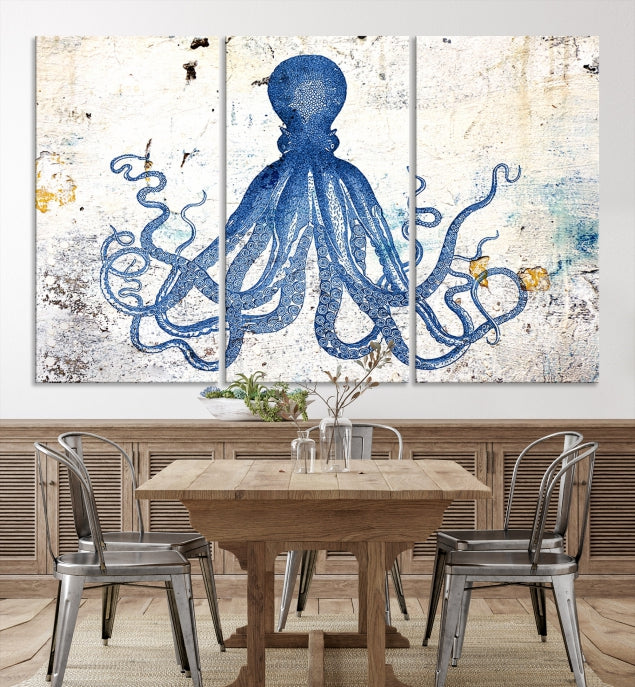 Abstract Octopus Wall Art Canvas Print