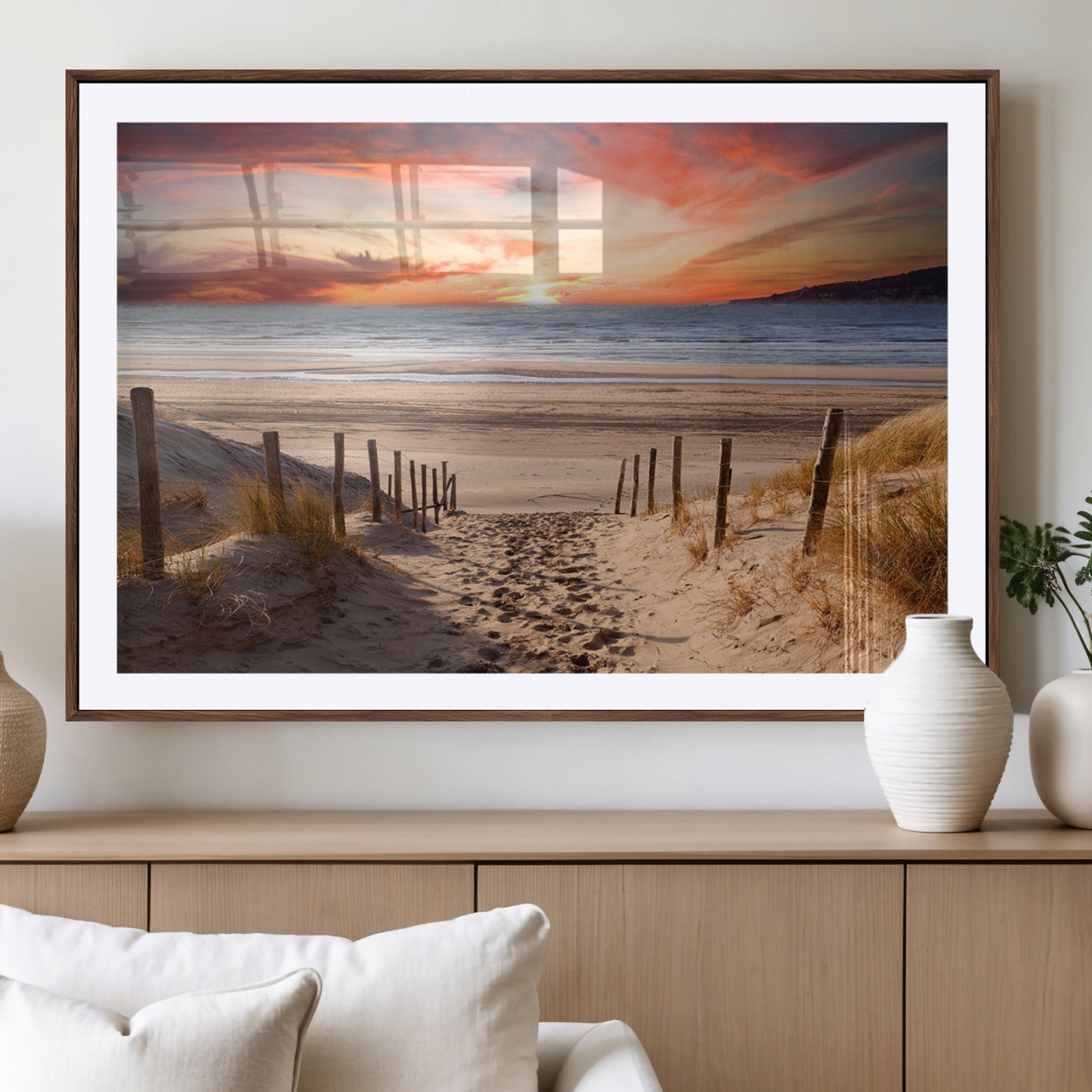 MGC-FP-36x24 - Sunset on the Sea Wall Art Canvas Print