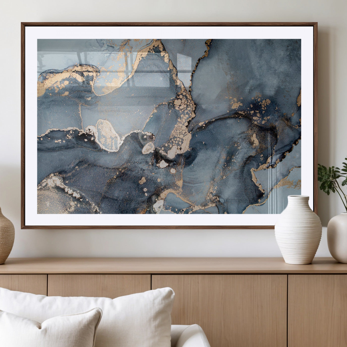 MGC-FP-36x24 - Multipanel Marble Fluid Effect Wall Art Abstract Canvas Wall Art Print