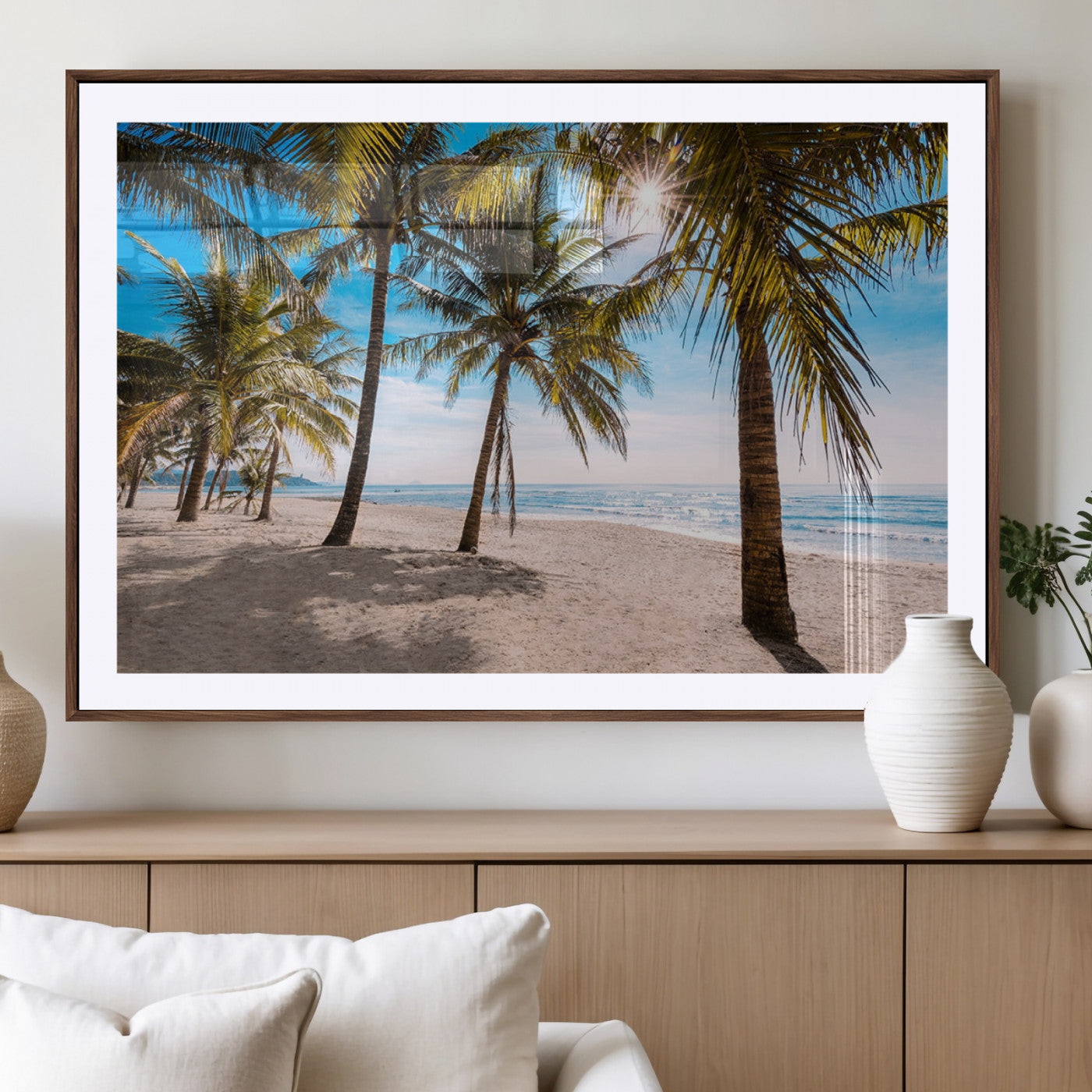 -Palm Beach Tropical Island Wall Art Canvas Print