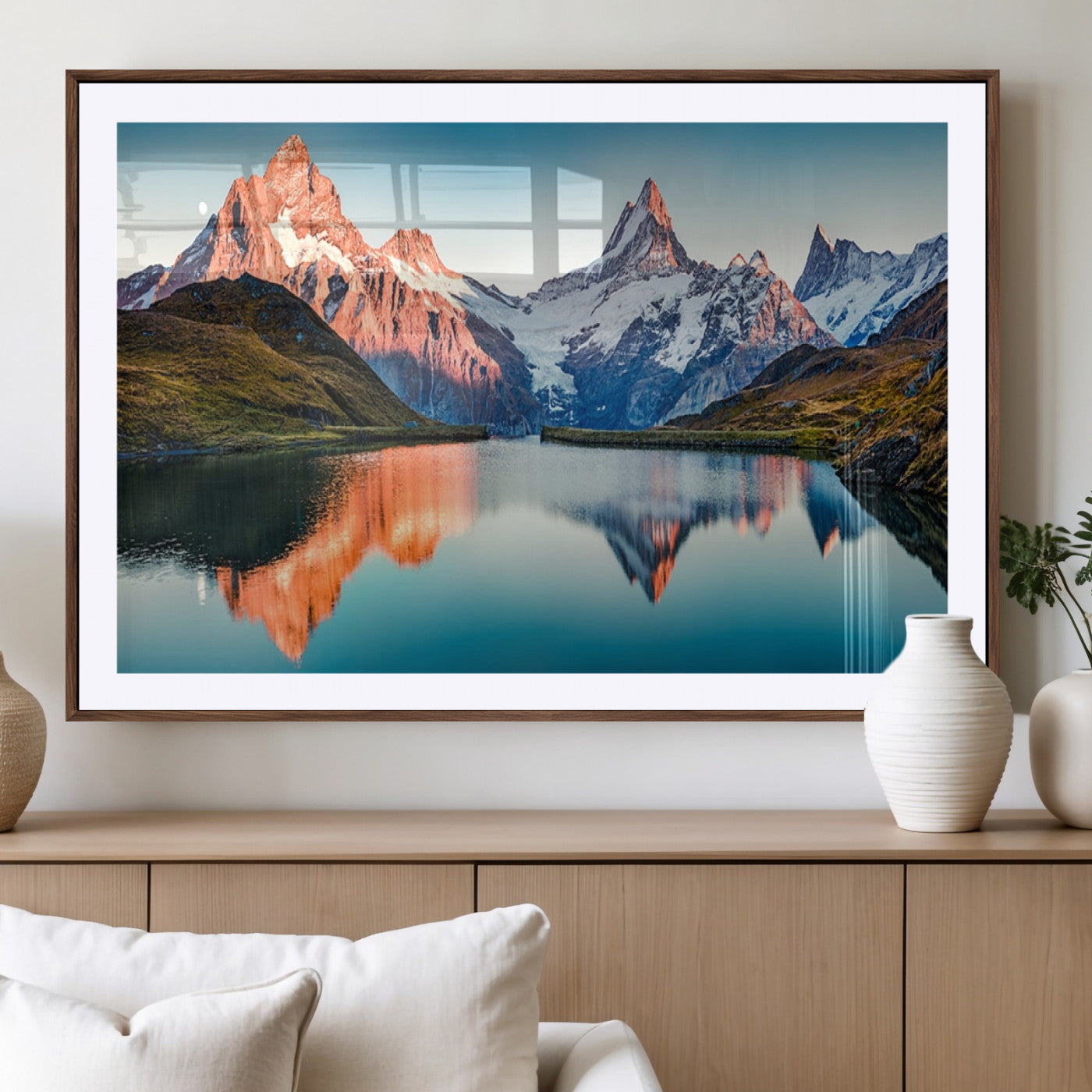 MGC-FP-36x24 - Landscape Mountain and Lake View Wall Art Canvas Print