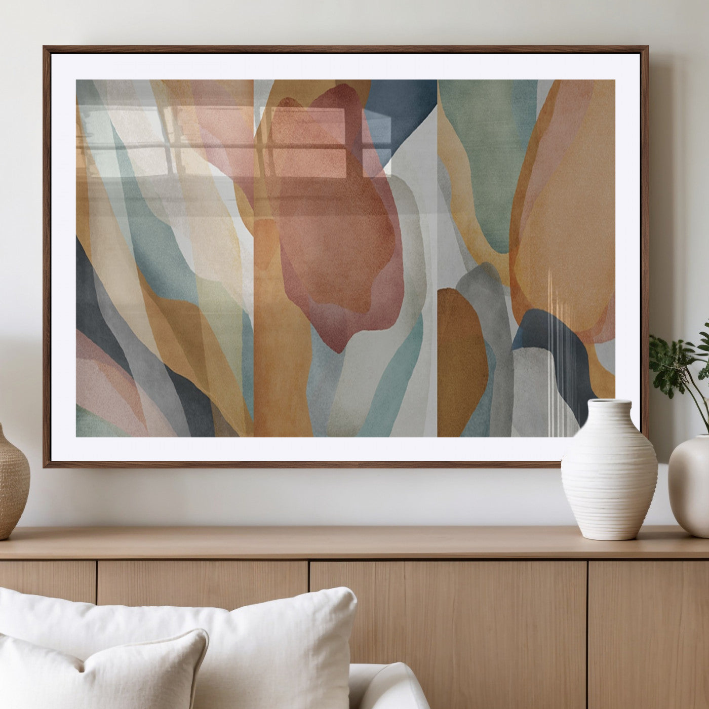 MGC-FP-36x24 - Boho Wall Art Canvas Print Set, Watercolor Boho Wall Art Canvas