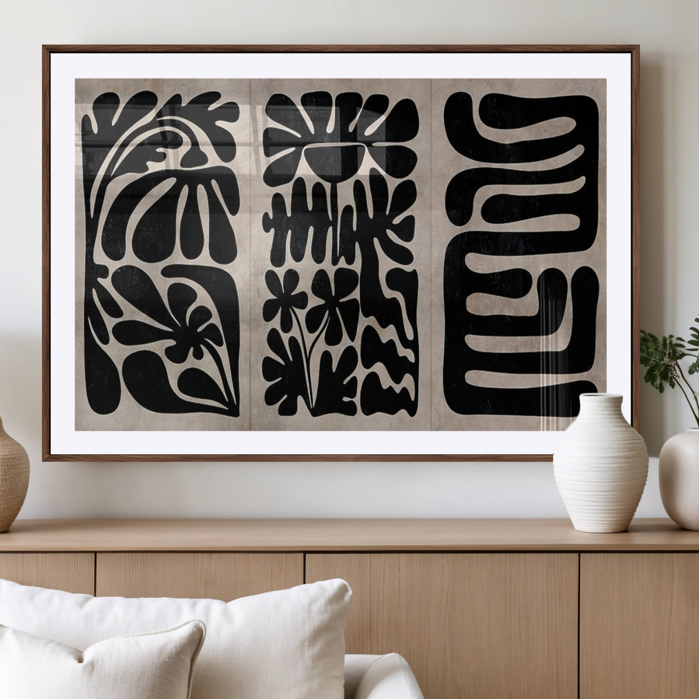 MGC-FP-36x24 - Canvas Print Wall Art Abstract Art Boho, Framed Boho Art Canvas Print