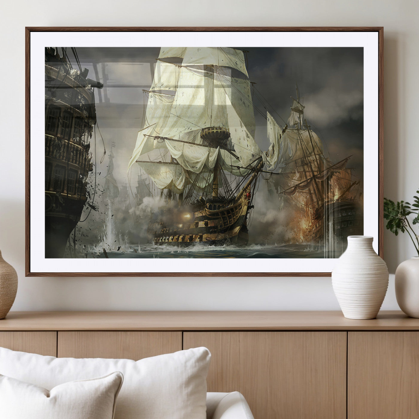 MGC-FP-36x24 - Pirate Ship War Wall Art Canvas Print