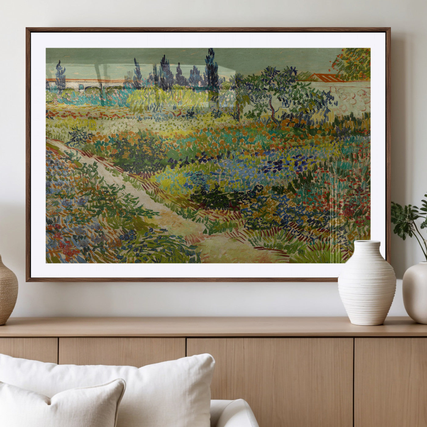 MGC-FP-36x24 - Vincent van Gogh Garden at Arles Wall Art Canvas Print