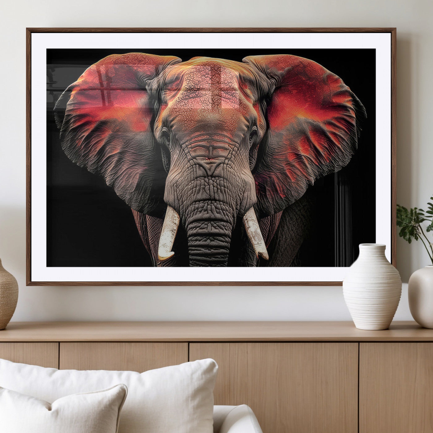 -Elephant Wall Art Canvas Print