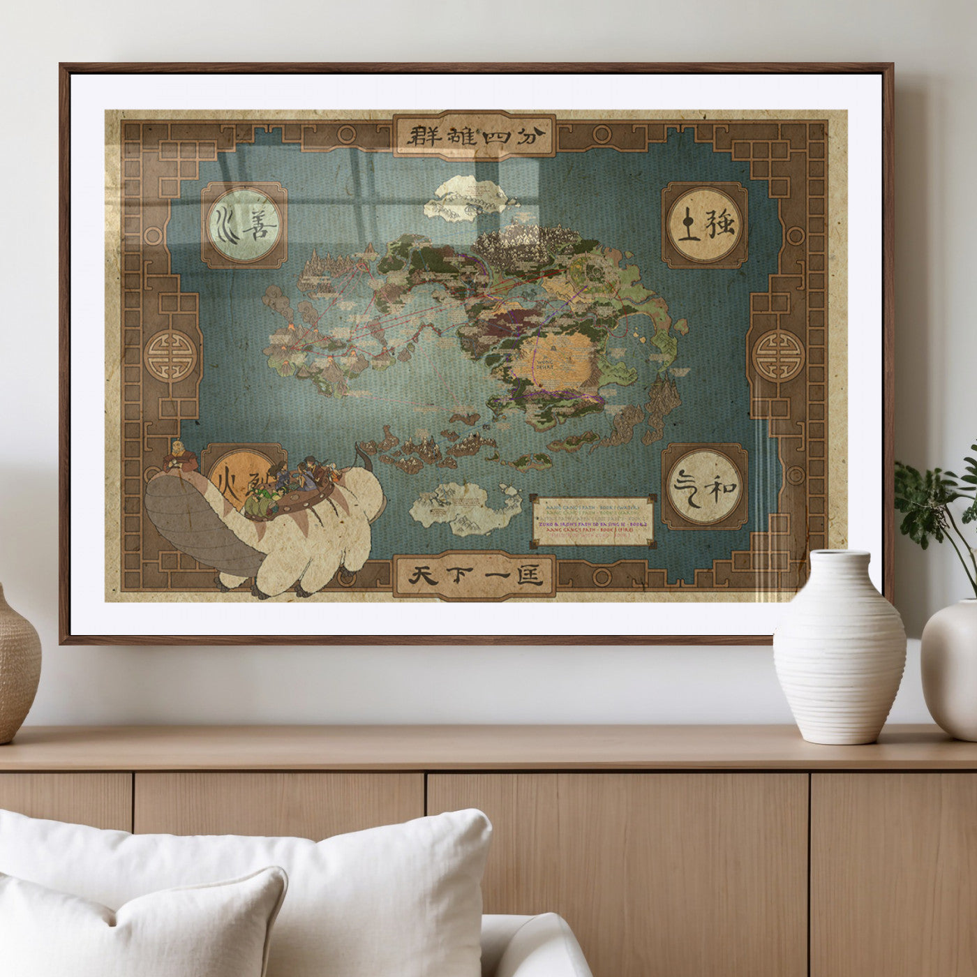 MGC-FP-36x24 - Push Pin World Map Canvas Print – Framed Wall Art for Couples to Track Their Travels – Anniversary