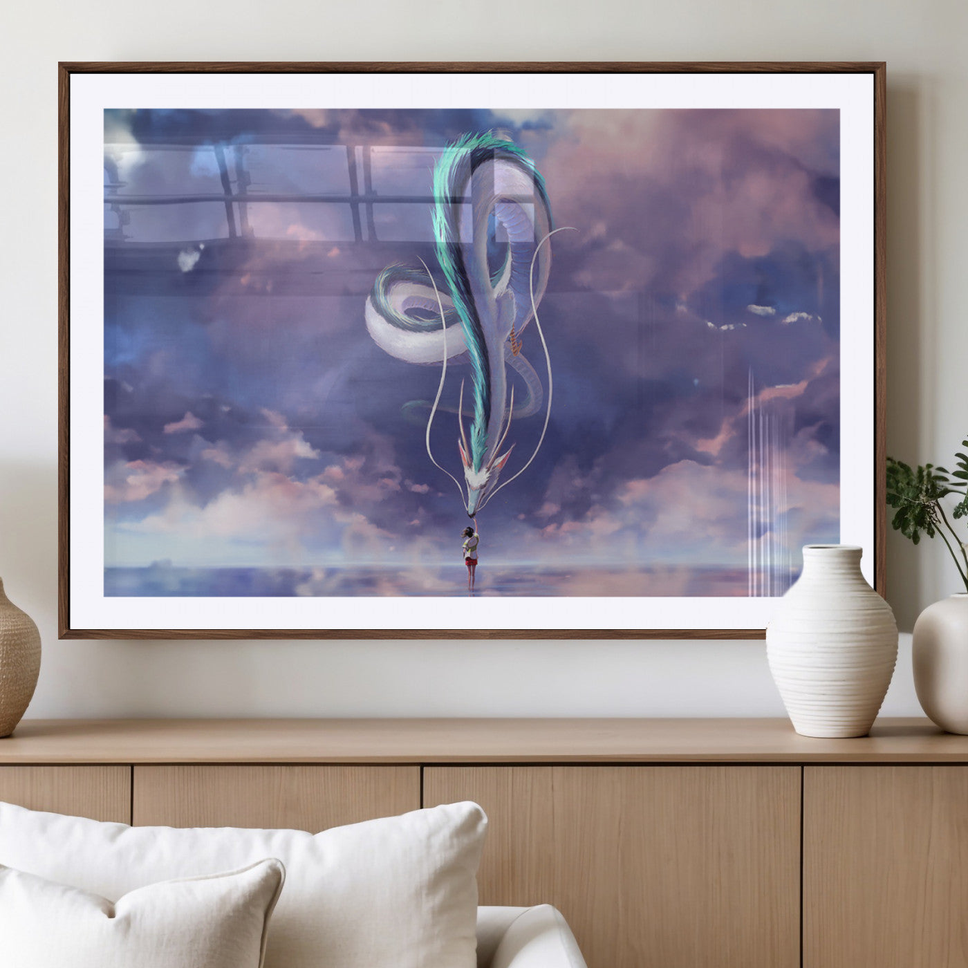 MGC-FP-36x24 - Spirited Away Haku and Chihiro Poster - Anime Lover - Hayao Miyazaki - Studio Ghibli Poster - Anime