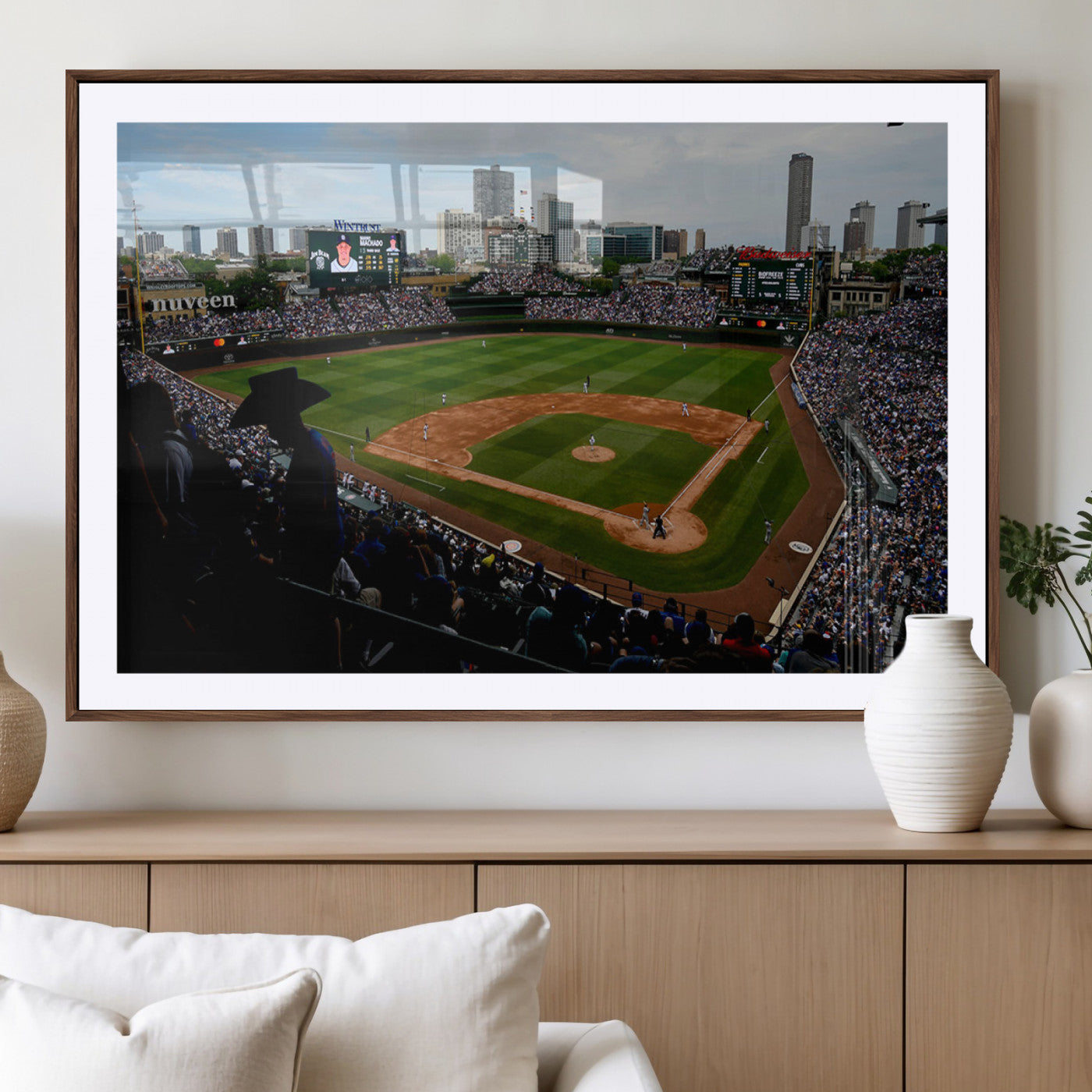 -Chicago Cubs Baseball Team Print - Wrigley Field Stadium Wall Art Canvas Print