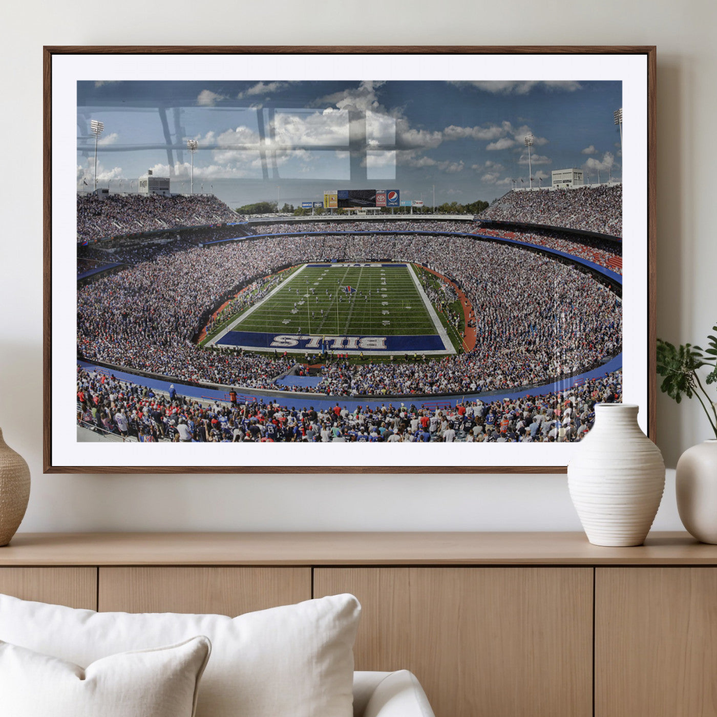 MGC-FP-36x24 - Buffalo Bills Highmark Stadium Wall Art Canvas Print - Bills Stadium Game Day Triple Canvas Wall Art