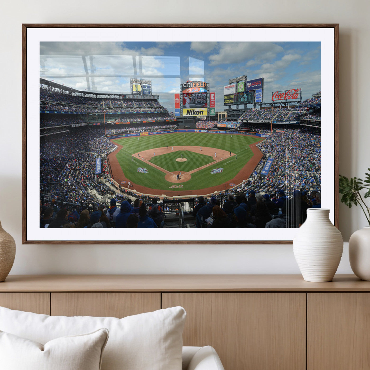 -New York Mets Baseball Team Print - Citi Field Stadium Wall Art Canvas Print