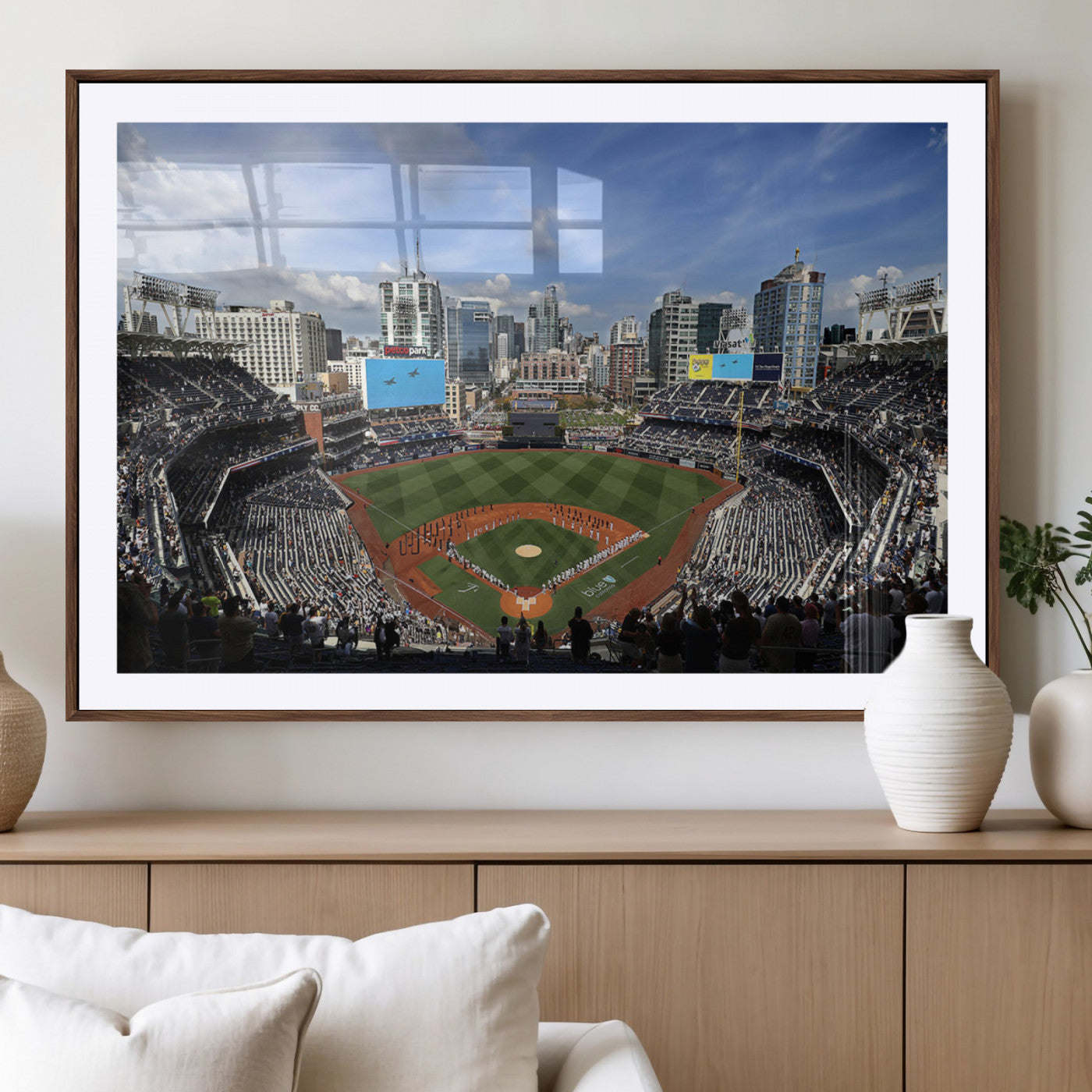 MGC-FP-36x24 - San Diego Padres Baseball Team Print - Petco Park Stadium Wall Art Canvas Print
