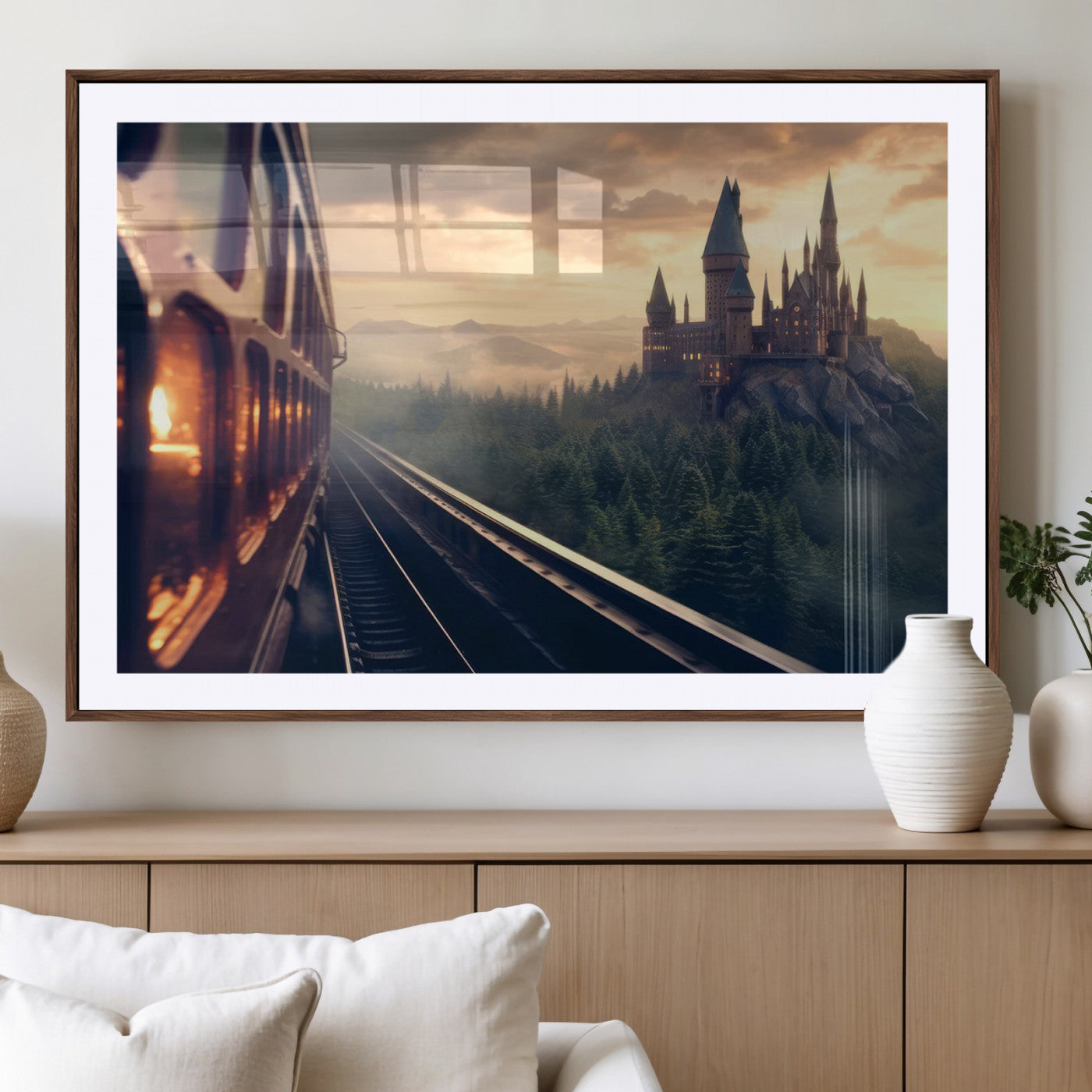 MGC-FP-36x24 - Harry Castle Wall Art Canvas Print, Wizard School Wall Art Print, Movie Wall Art Print