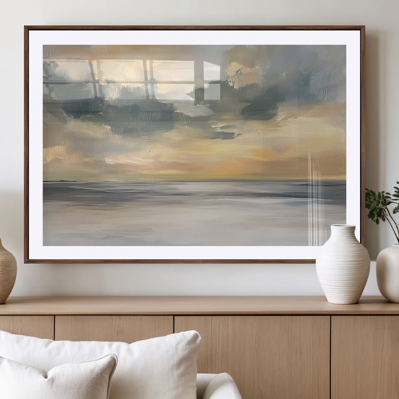 MGC-FP-36x24 - Modern Coastal Artwork with Vibrant Abstract Ocean Waves Wall Art Canvas Print for Contemporary