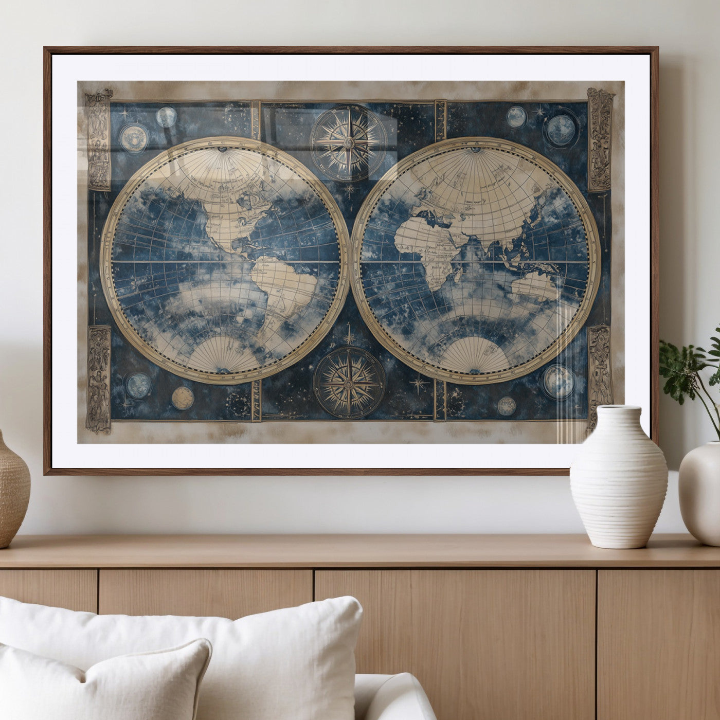 MGC-FP-36x24 - World Map Canvas Print