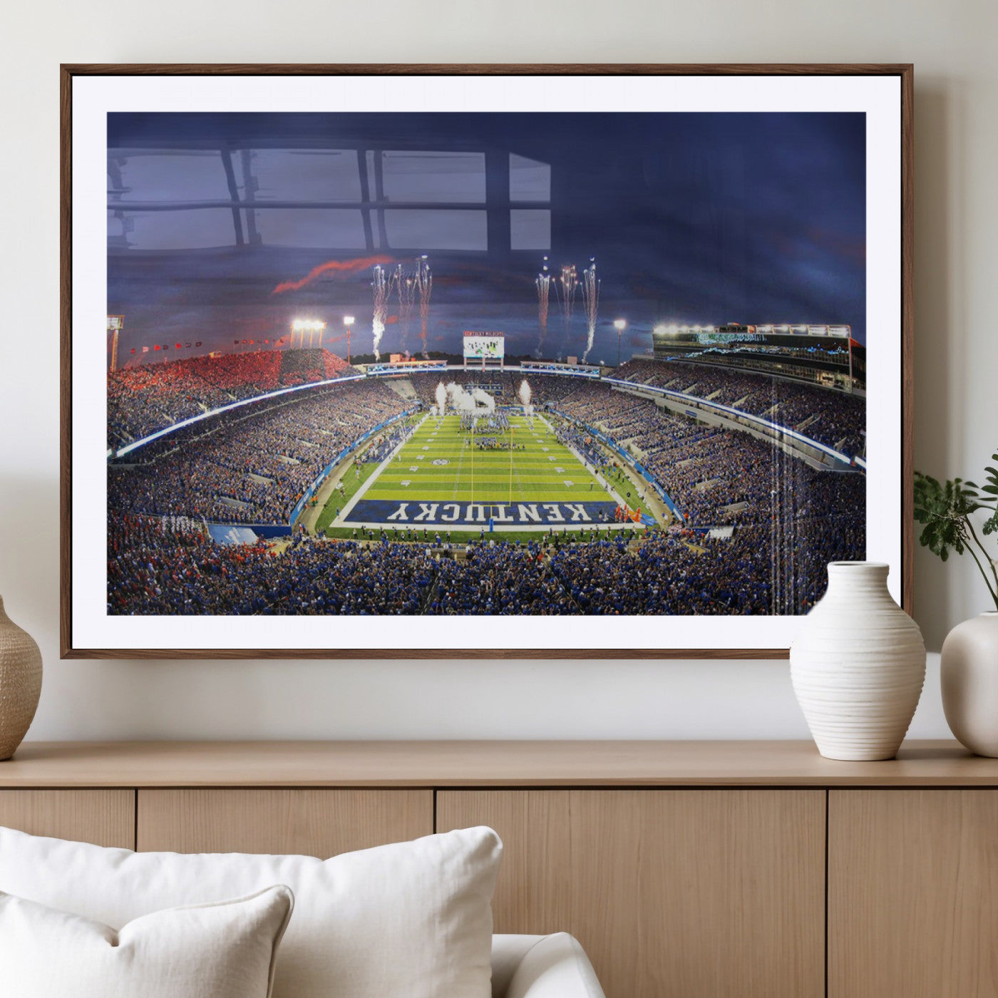 MGC-FP-36x24 - Kroger Field Canvas Wall Art - Kentucky Stadium Wall Art Print - Sunset Football Stadium Wall Decor