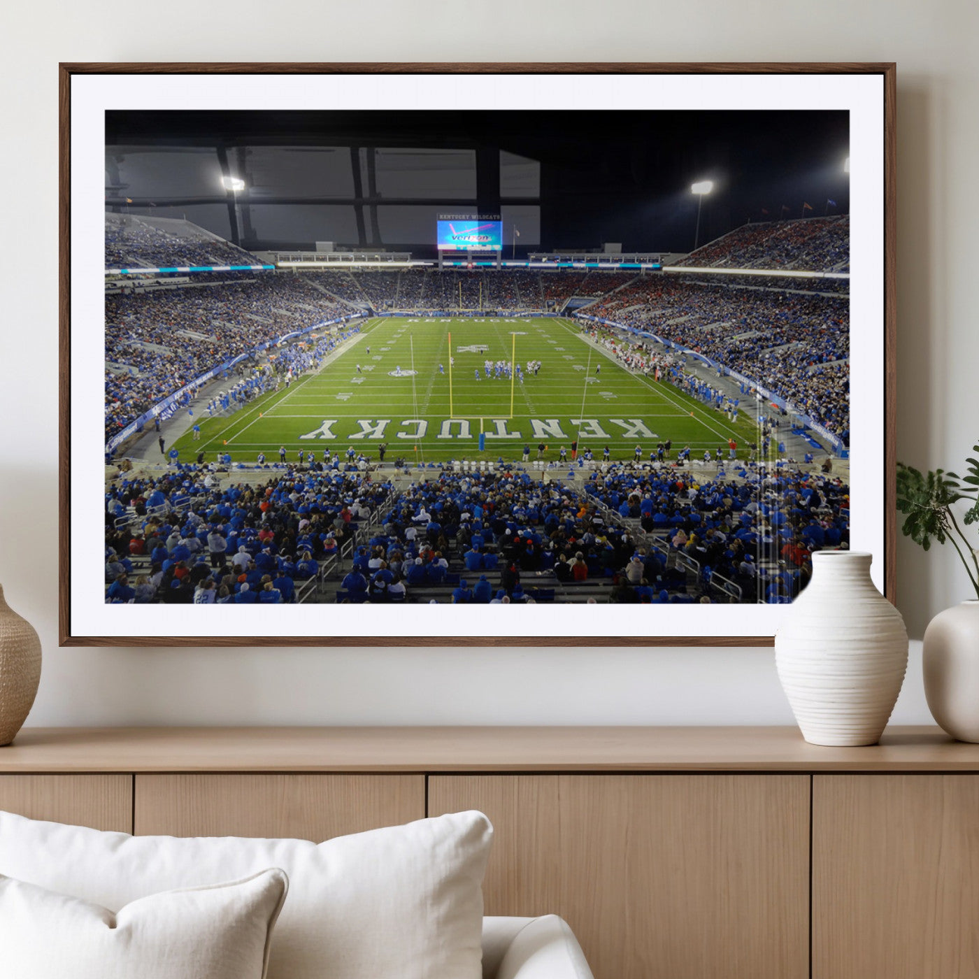 MGC-FP-36x24 - Kroger Field Canvas Wall Art - Kentucky Stadium Wall Art Print - Sunset Football Stadium Wall Decor