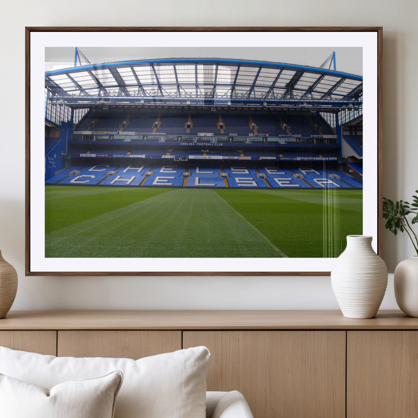 MGC-FP-36x24 - Stamford Bridge Chelsea Football Stadium Canvas Wall Art Print – Immersive Stadium Experience for