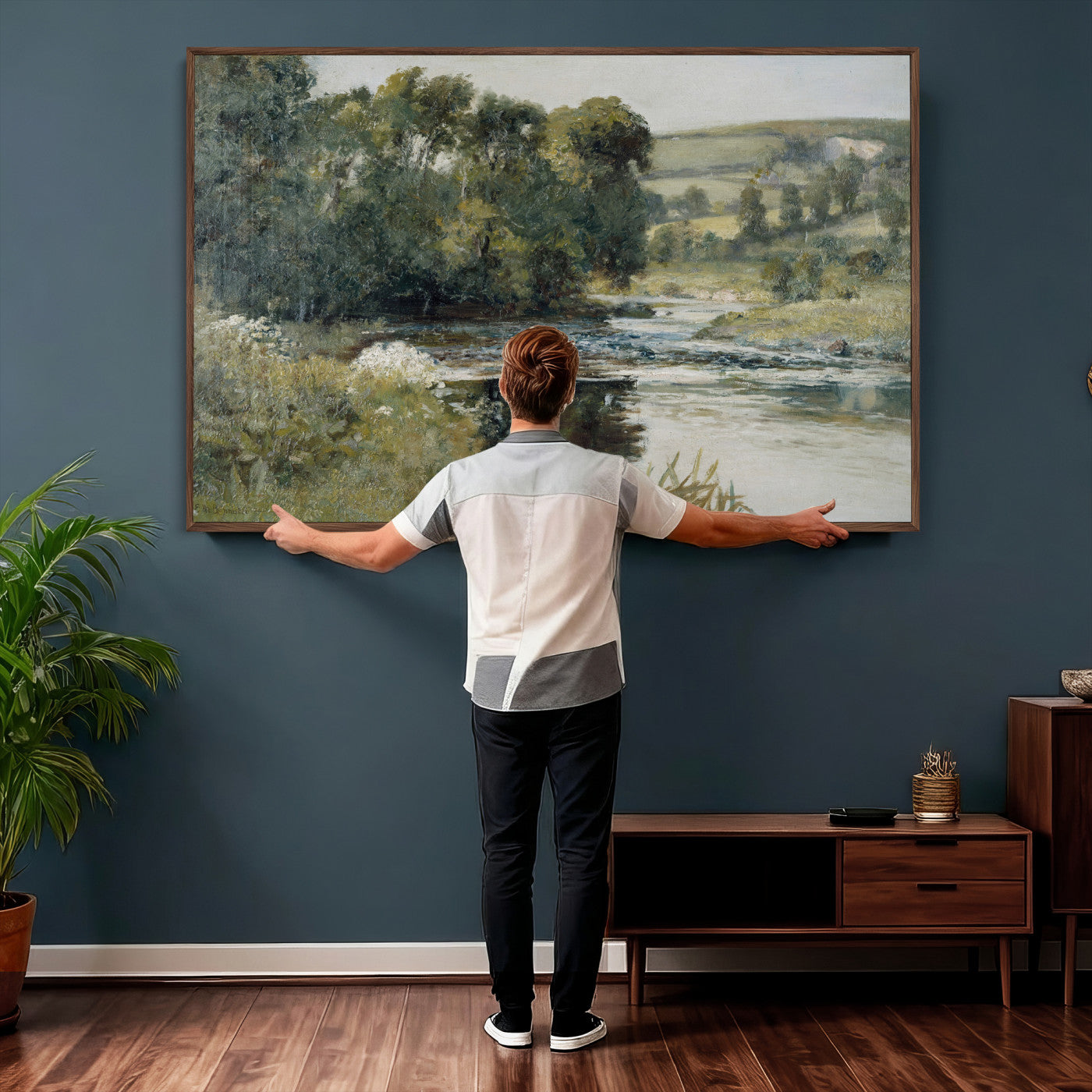 63256010-MGV-CV-36X24 - Edward Mitchell Bannister Streamside Wall Art Canvas Print