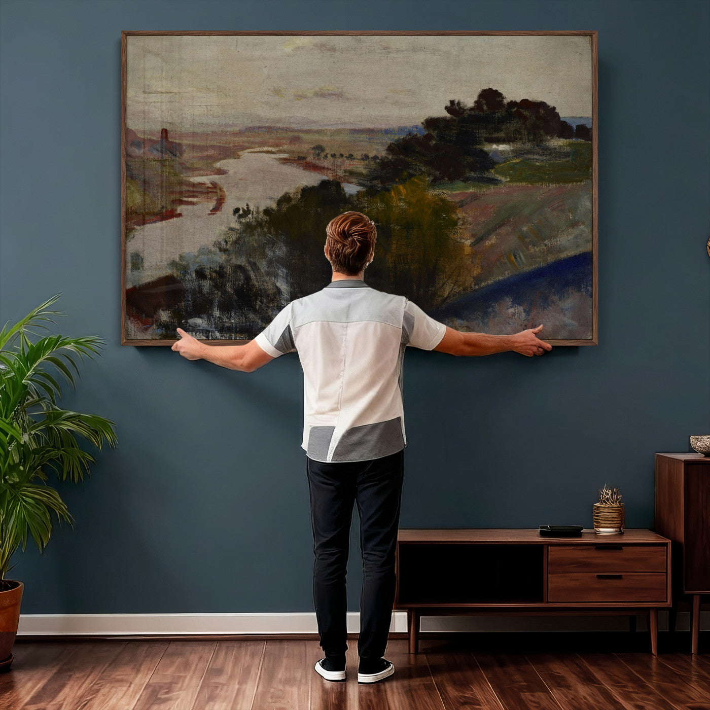 55507874-MGV-CV-36X24 - Jacek Malczewski Landscape at the Vistula Wall Art Canvas Print