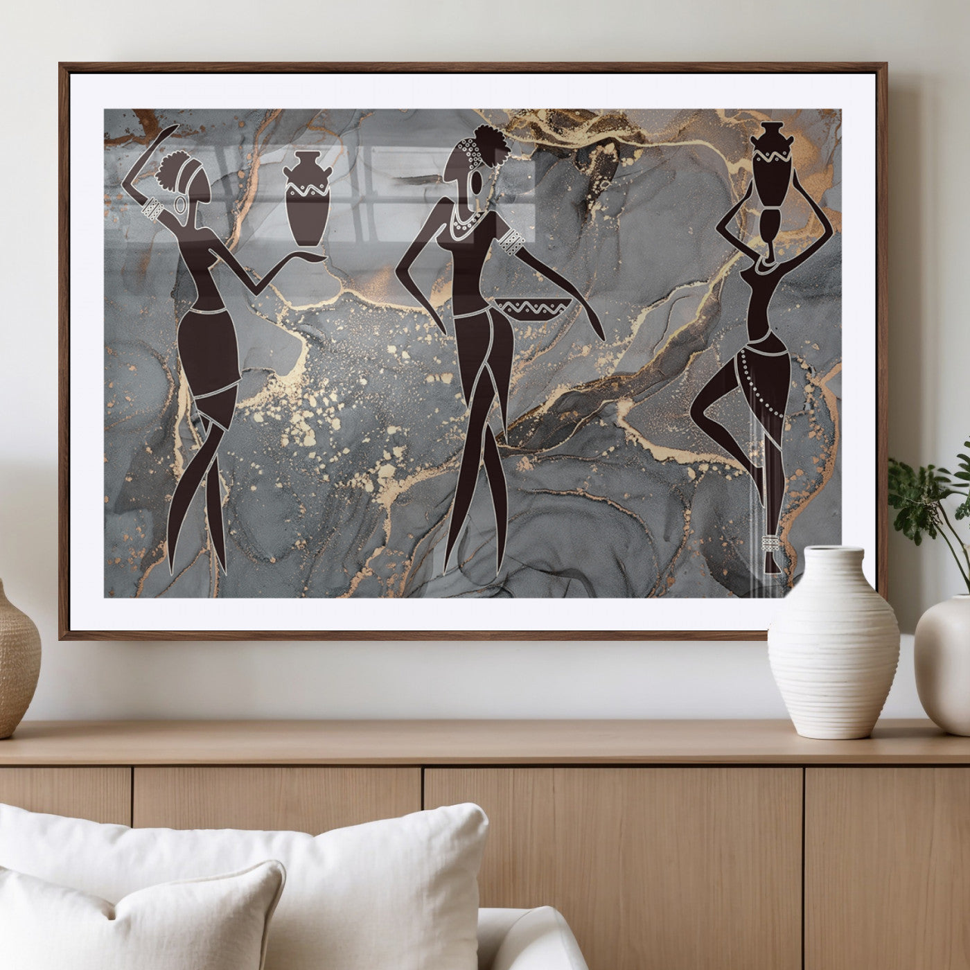 MGC-FP-36x24 - Abstract African Womens Art Canvas Print