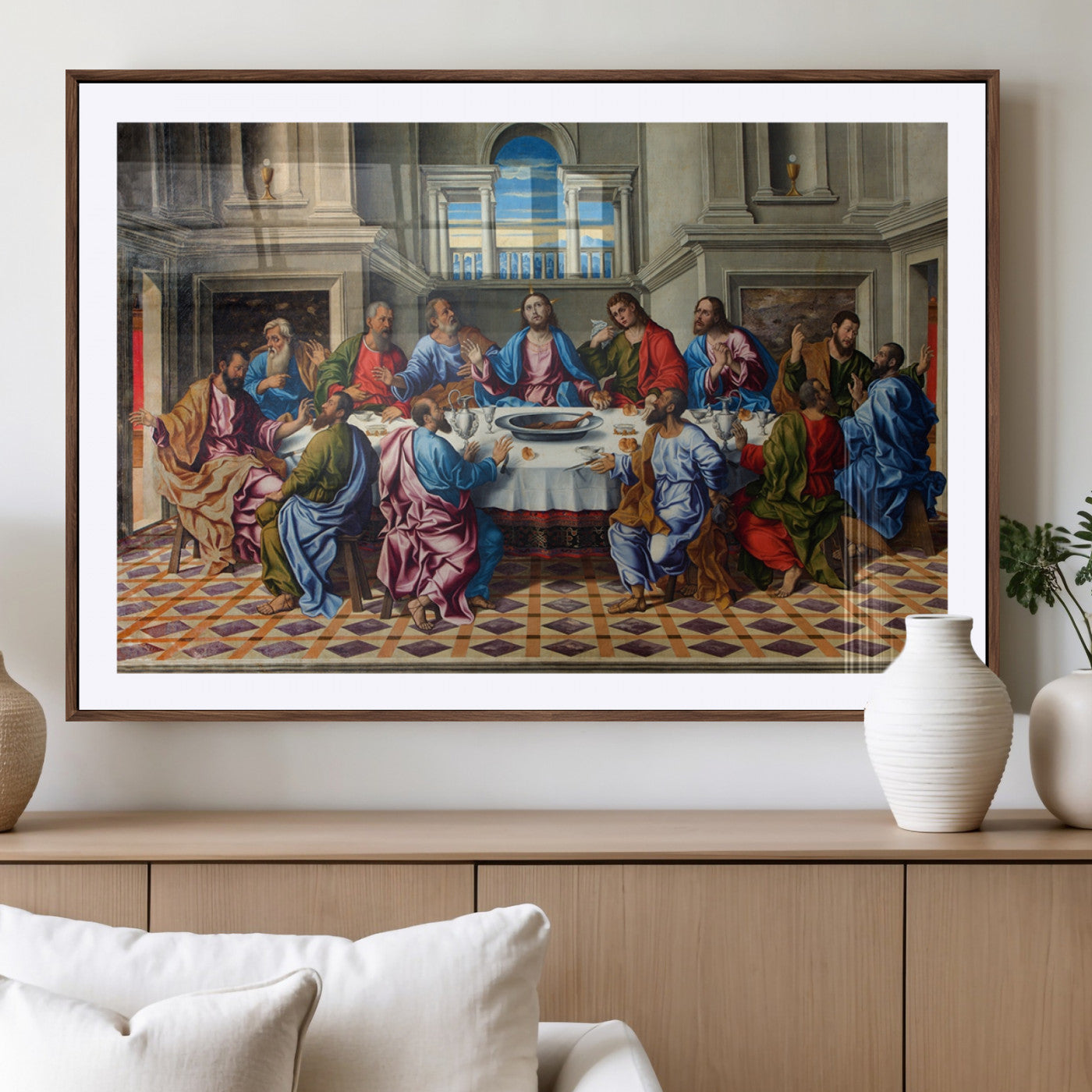 MGC-FP-36x24 - The Last Supper Multi Panel Canvas Wall Art